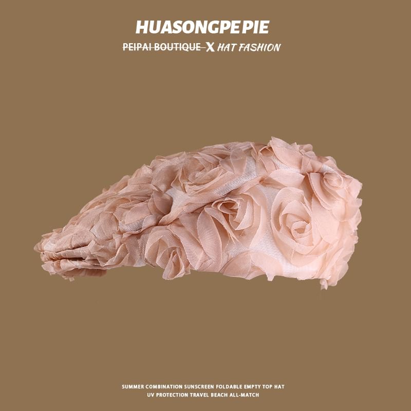 Plain Ruffle Newsboy Cap