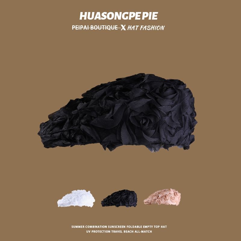 Plain Ruffle Newsboy Cap