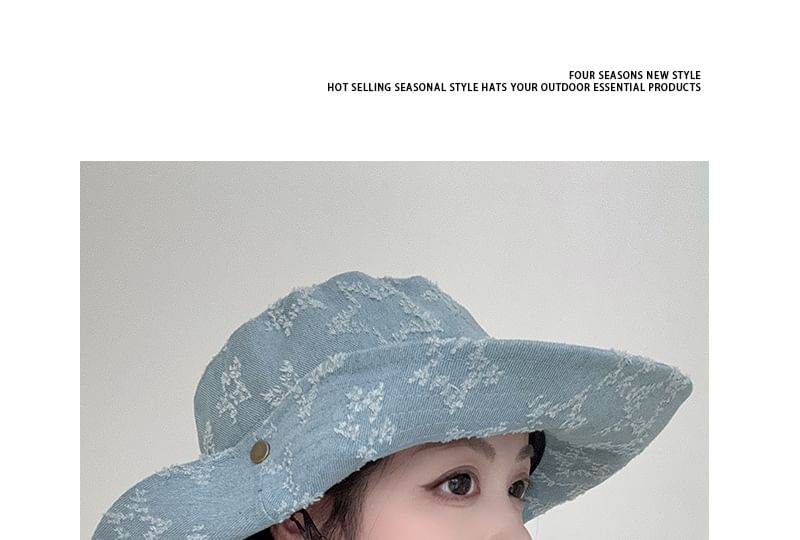 Distressed Hat Boonie Denim