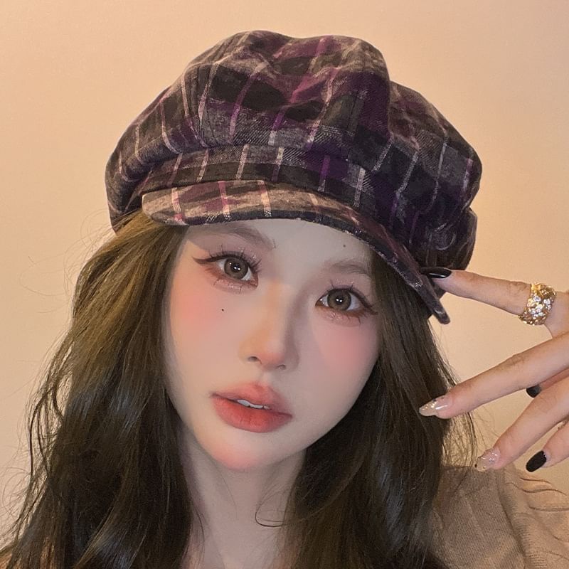 Plaid Cap Newsboy