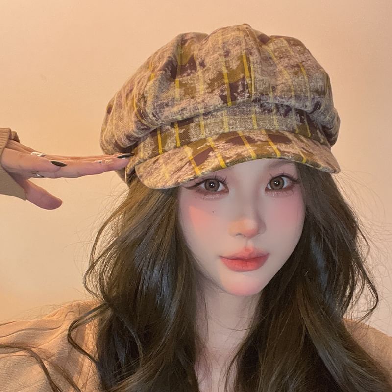 Plaid Cap Newsboy