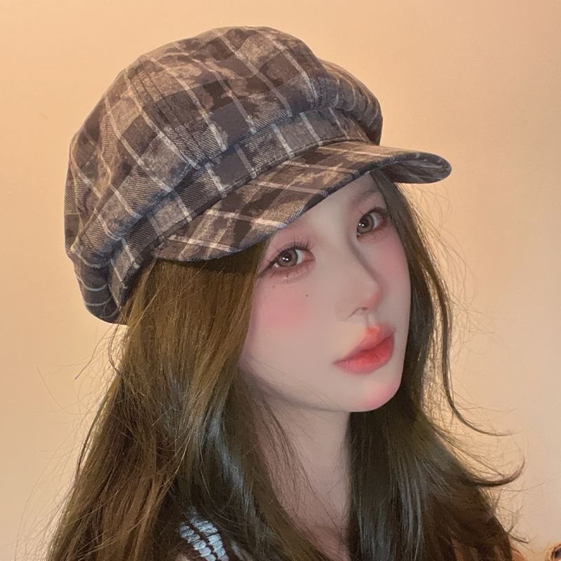 Plaid Cap Newsboy