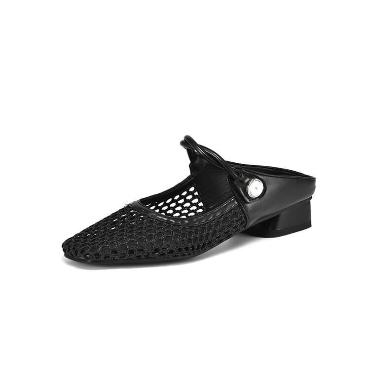 Mules Mesh Heel Low