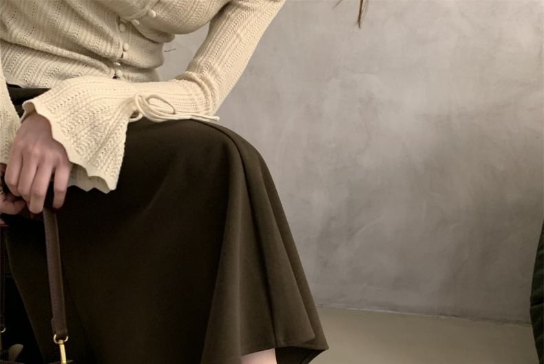 Toe Leather Flats Faux Round