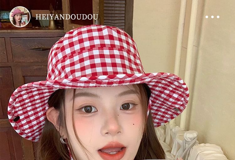 Plaid Hat Bucket