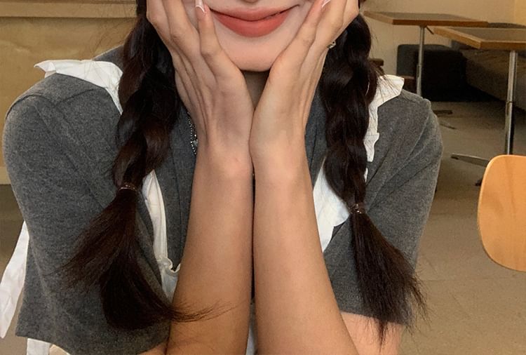 Denim Ribbon Beret Beaded