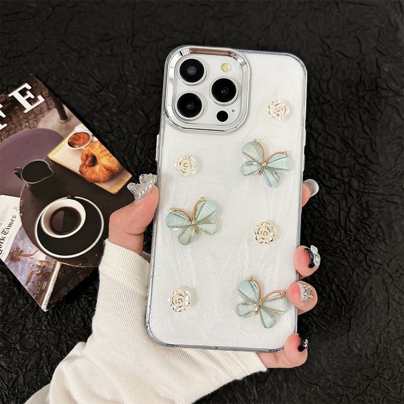 Case Phone Rose Butterfly