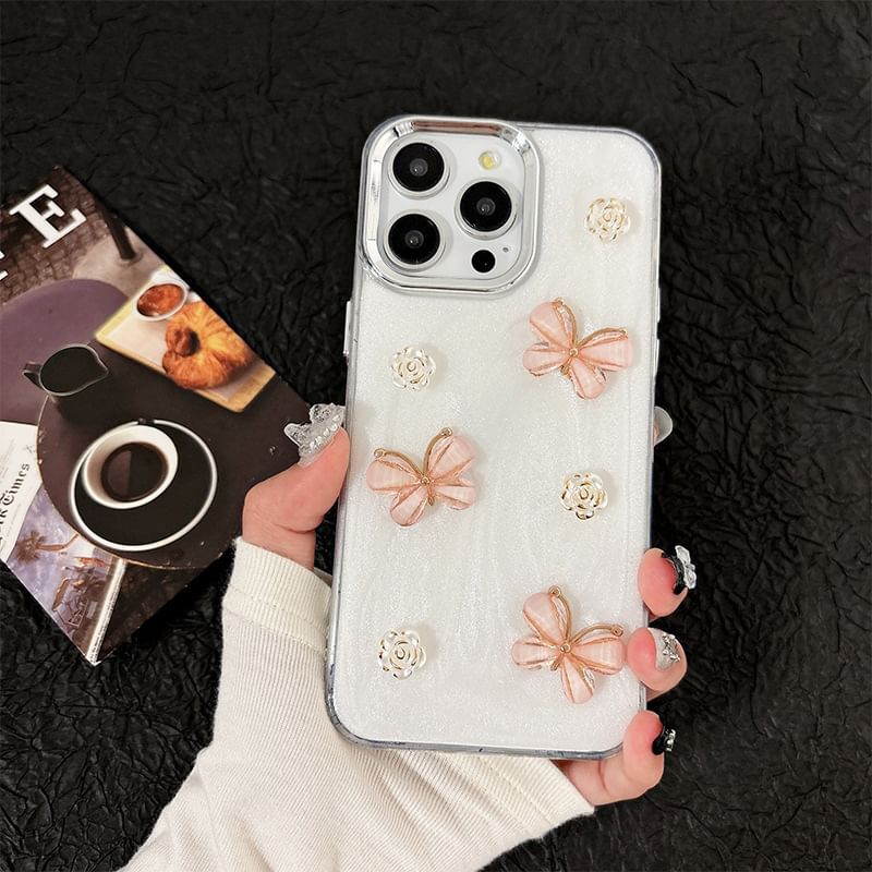 Case Phone Rose Butterfly