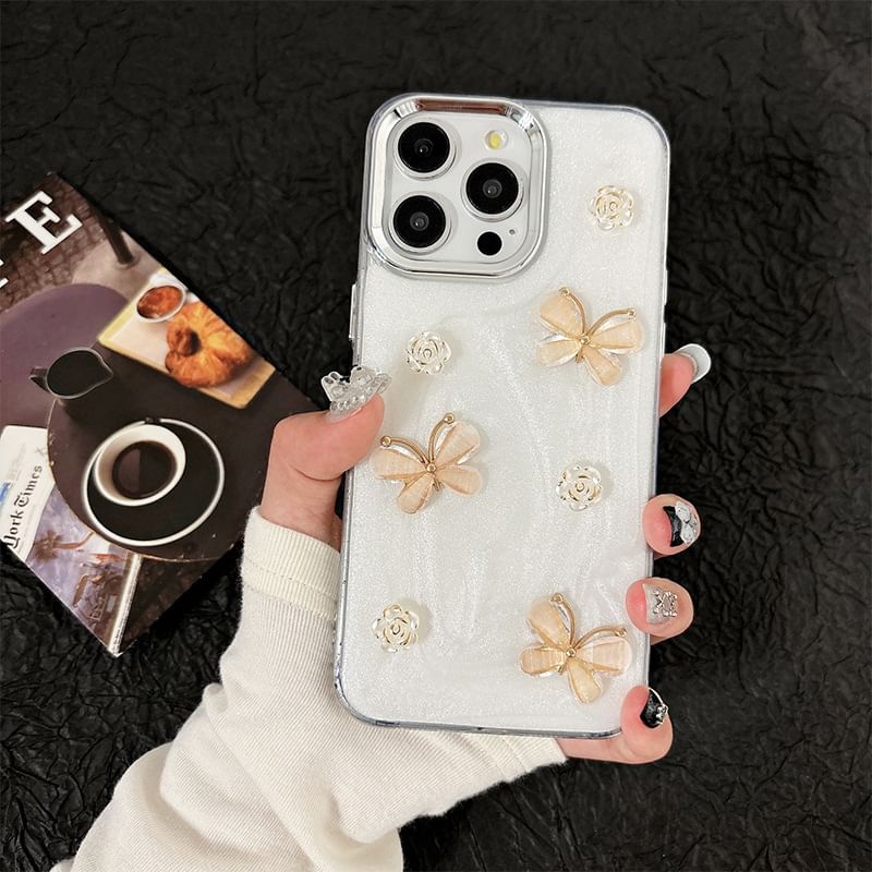Case Phone Rose Butterfly