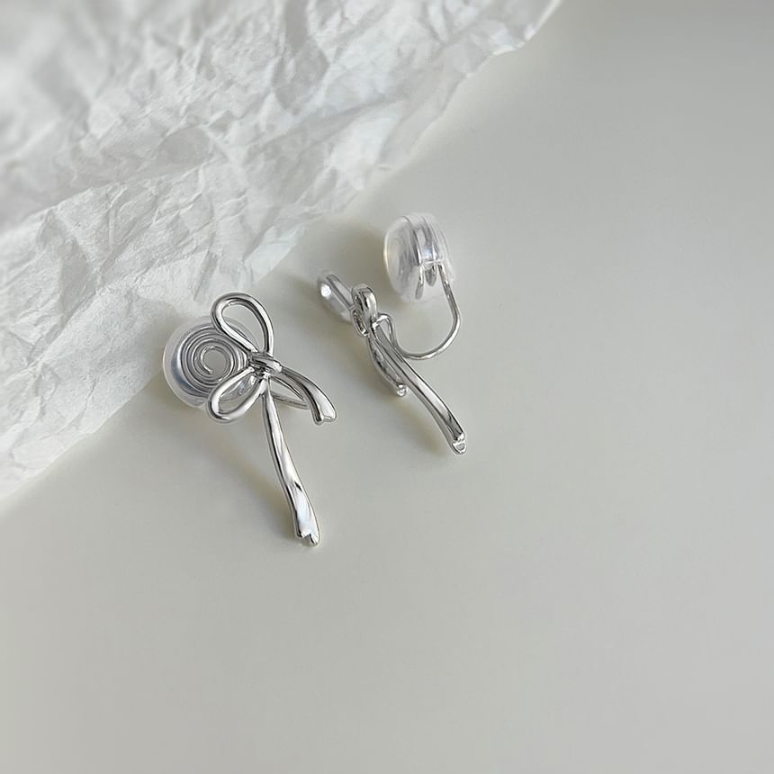 Earring On Clip Bow