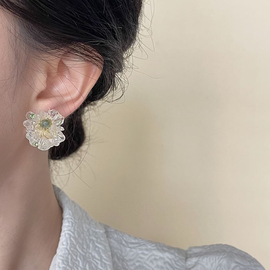 Earring On Flower Clip