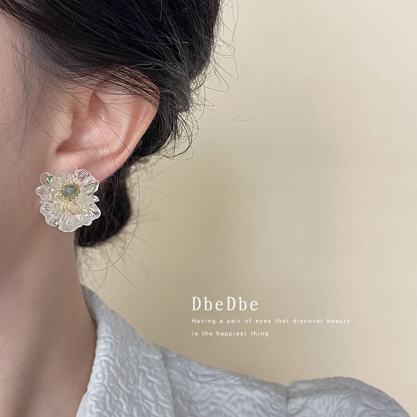 Earring On Flower Clip