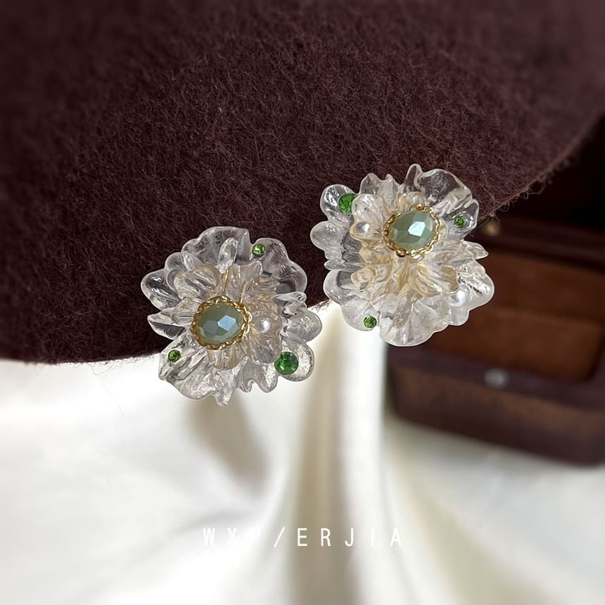 Earring On Flower Clip