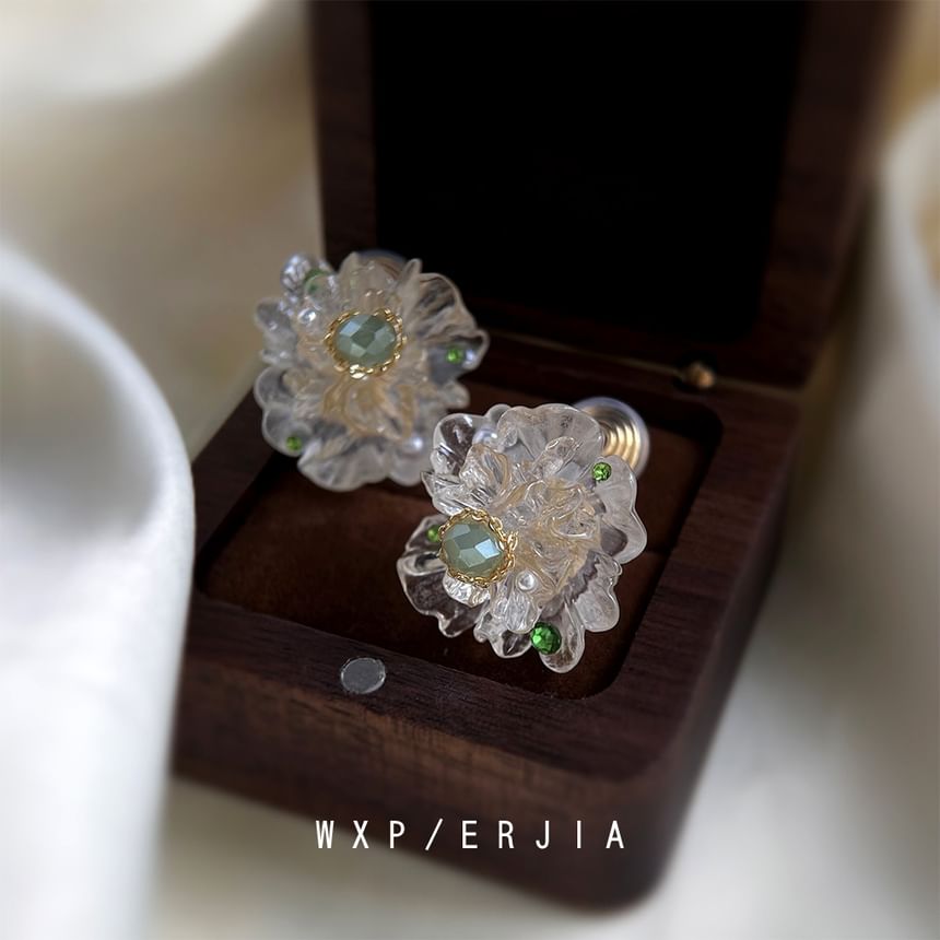 Earring On Flower Clip