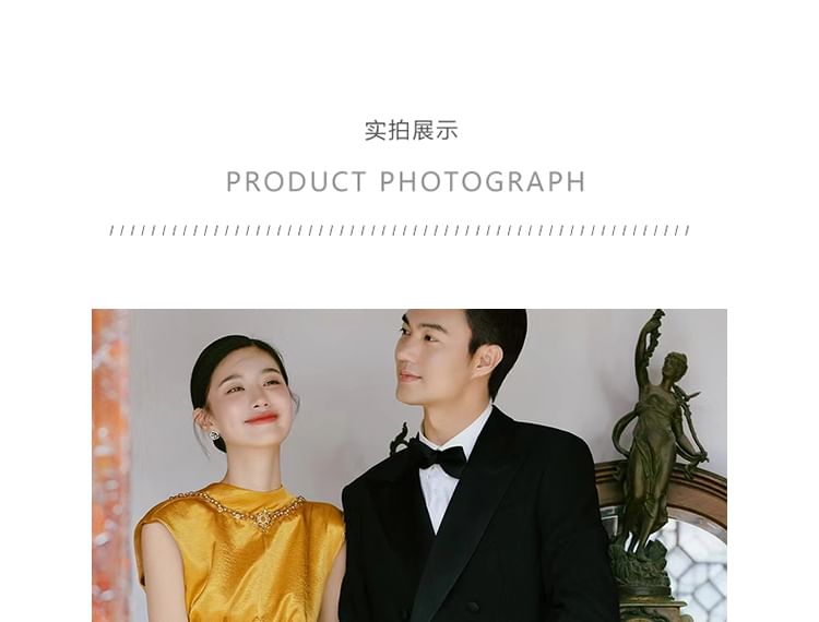 Plain Evening Mermaid Cap-Sleeve Mock Gown Embellished Open Back Neck