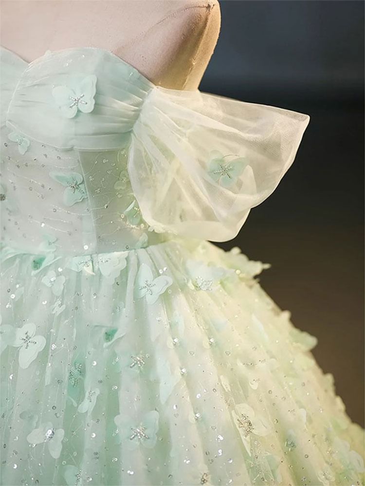 Butterfly Shoulder Off Evening Dress A-Line