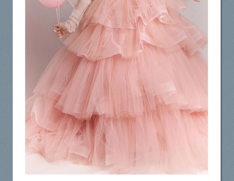 Gown Evening Ball Strapless Tiered Tulle
