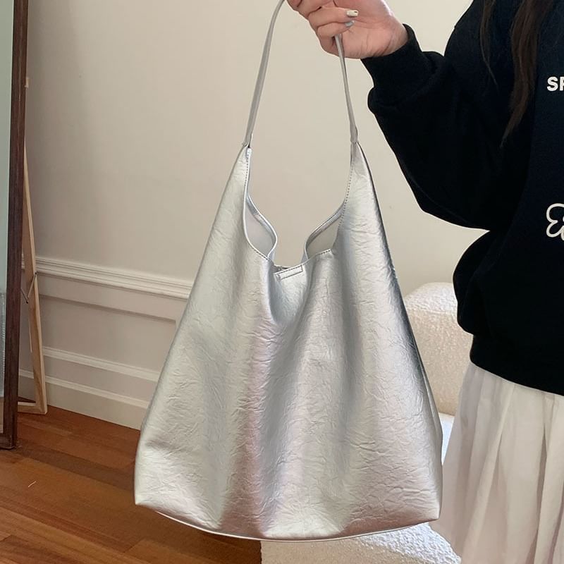 Faux Bag Leather Tote