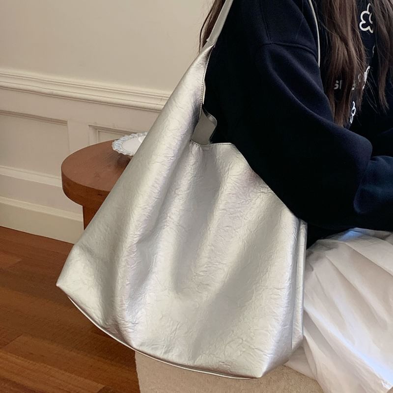 Faux Bag Leather Tote