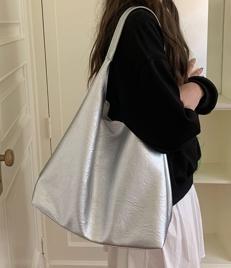 Faux Bag Leather Tote