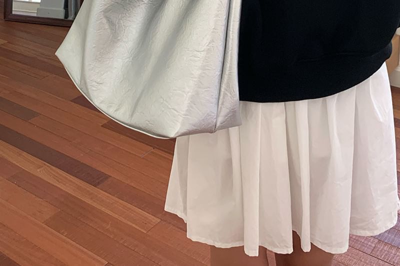 Faux Bag Leather Tote