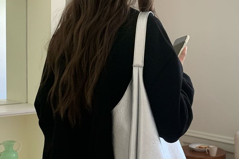 Faux Bag Leather Tote