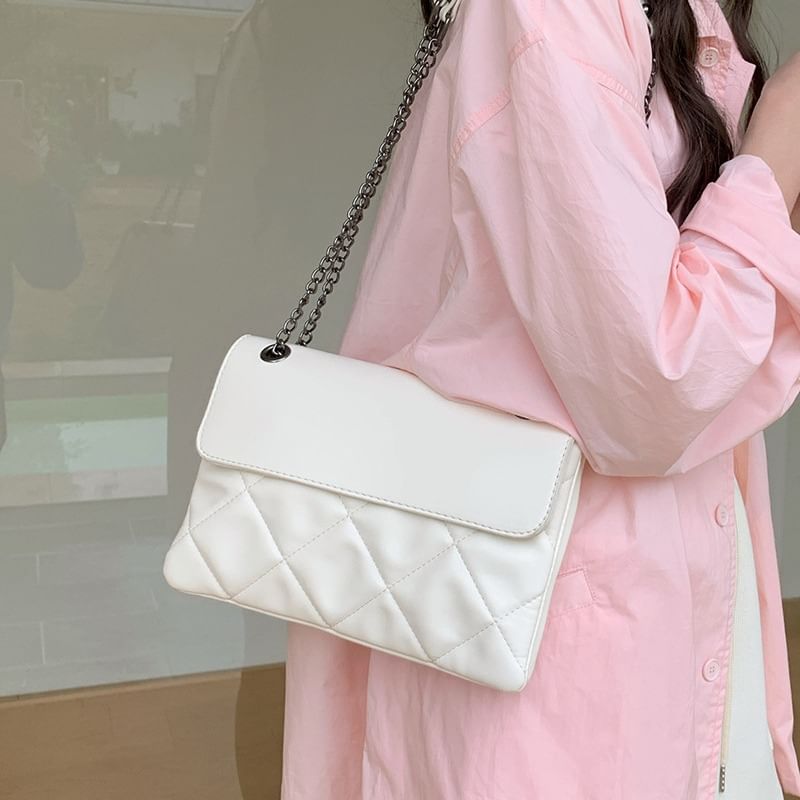 Bag Shoulder Chain Quilted Flap