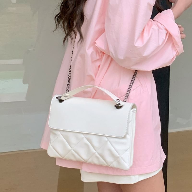 Bag Shoulder Chain Quilted Flap