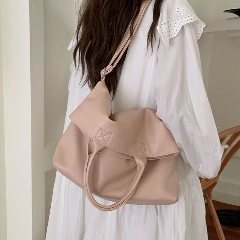 Faux Leather Tote Bag Crossbody