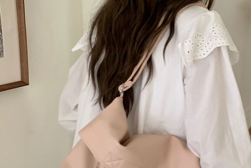 Faux Leather Tote Bag Crossbody