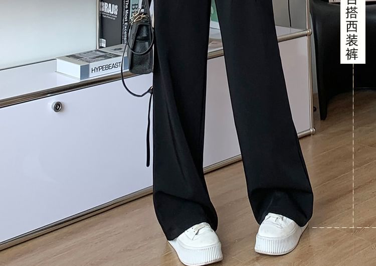 High Wide Pants Pleated Leg Striped Waist Suit