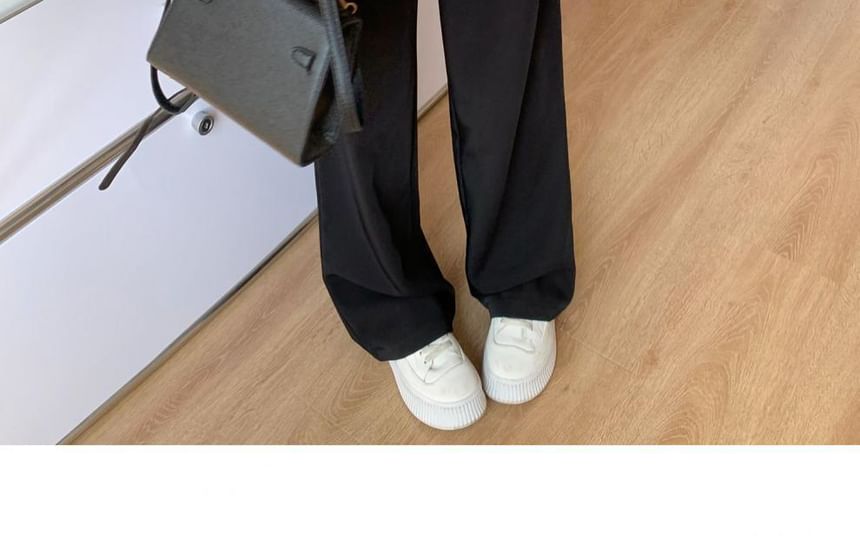 High Wide Pants Pleated Leg Striped Waist Suit