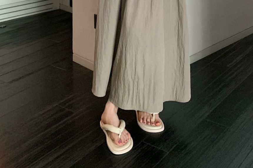 A-Line Elastic Waist Plain Maxi Skirt