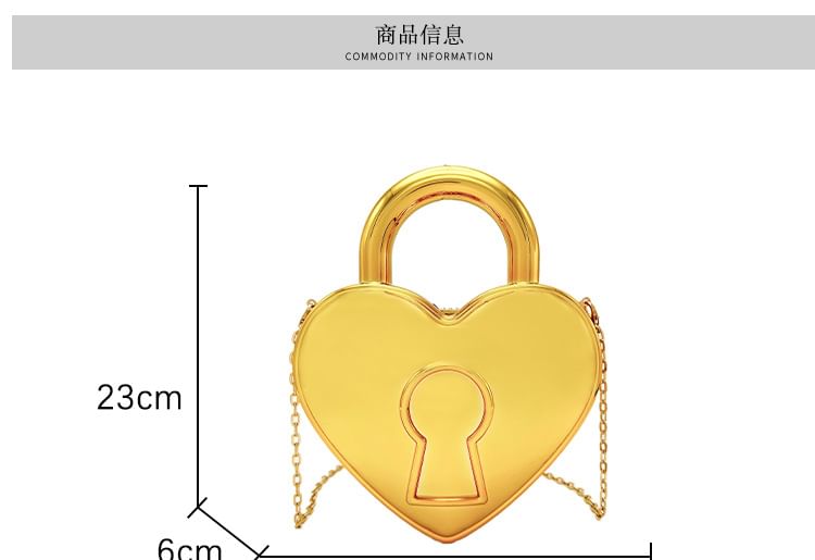 Crossbody Strap Bag Heart Chain