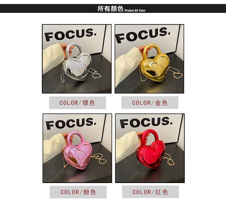 Crossbody Strap Bag Heart Chain