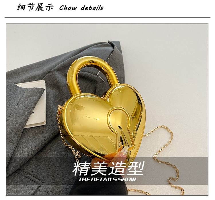 Crossbody Strap Bag Heart Chain