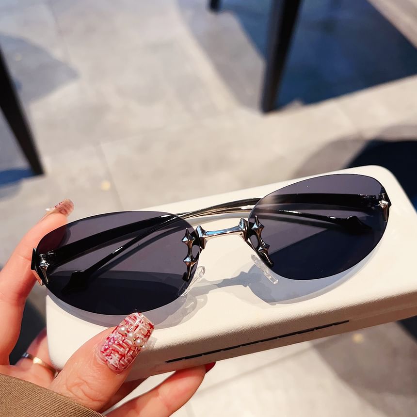 Oval Sunglasses Rimless