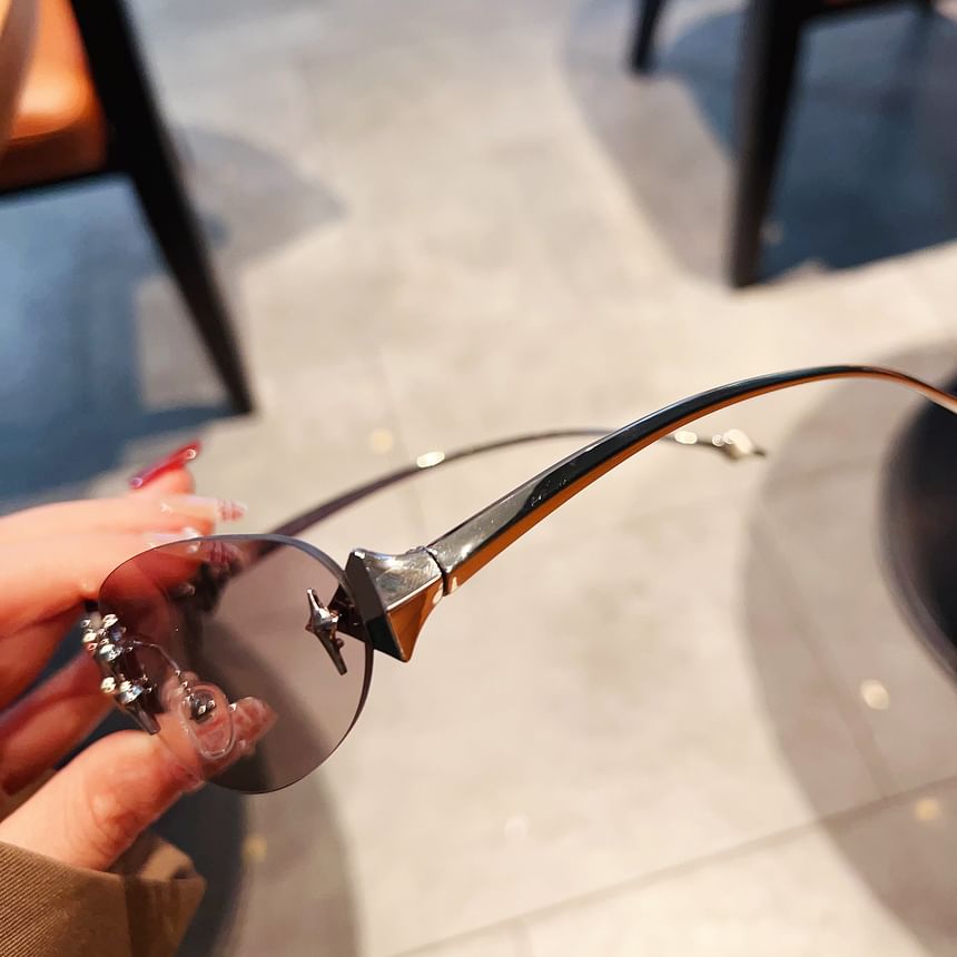 Oval Sunglasses Rimless