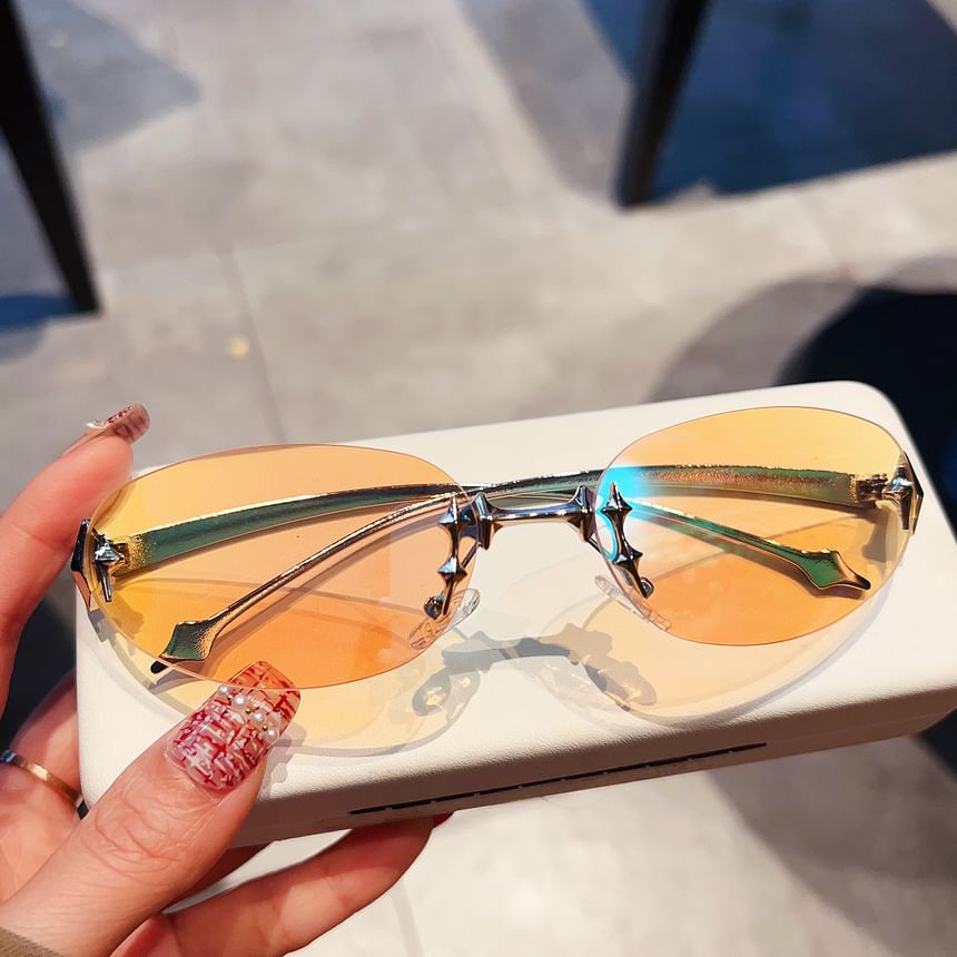 Oval Sunglasses Rimless