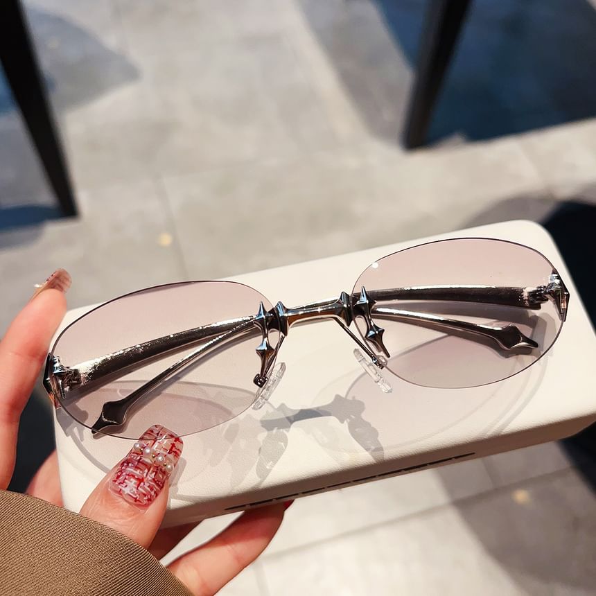 Oval Sunglasses Rimless