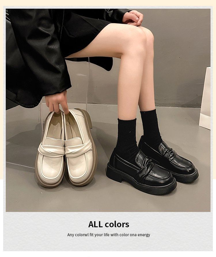 Loafers Leather Faux