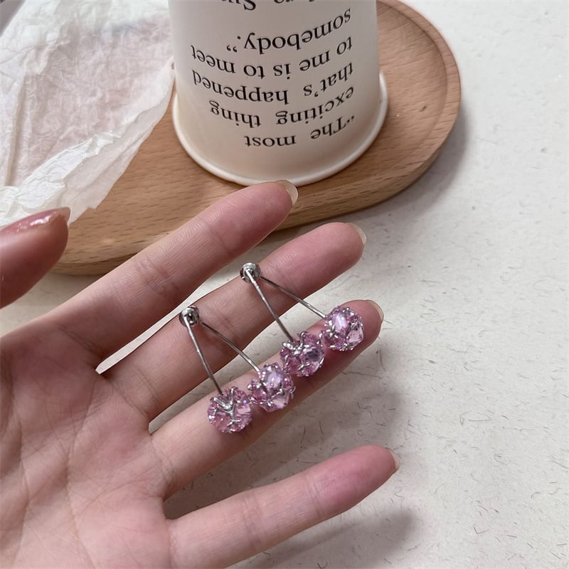 Cherry Drop Rhinestone Earring