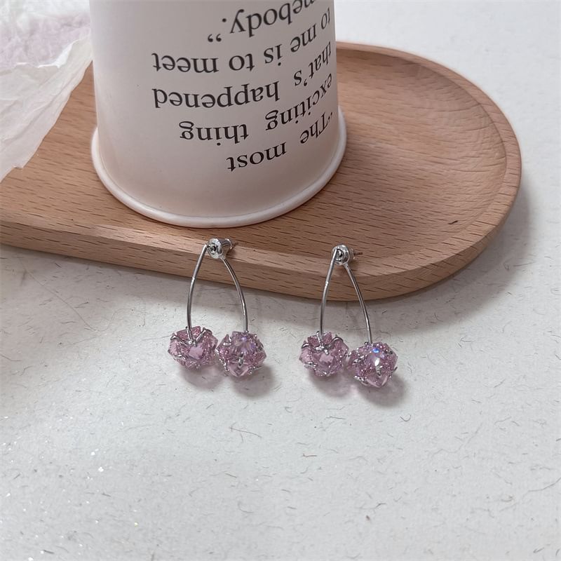 Cherry Drop Rhinestone Earring