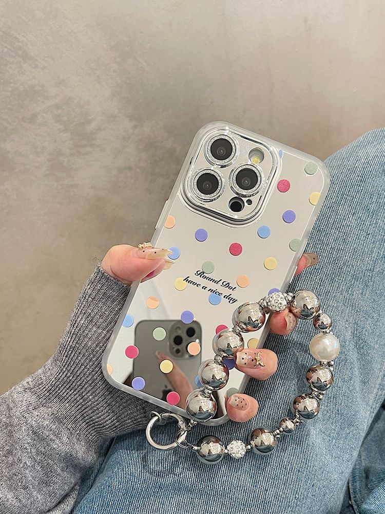 Phone Dot Polka / Mirrored Case Strap Set