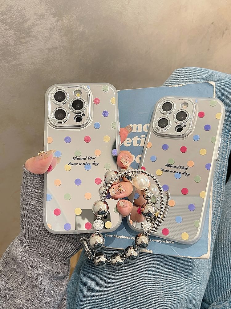 Phone Dot Polka / Mirrored Case Strap Set