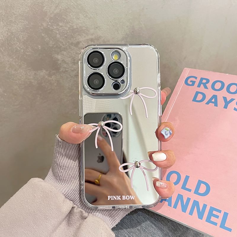 Mirrored Phone Case Bow