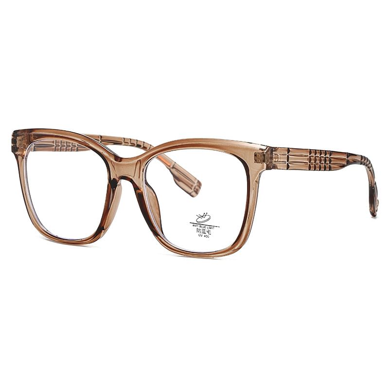 Glasses Light Square Blocking Frame Blue