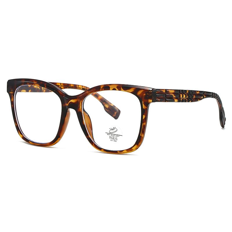 Glasses Light Square Blocking Frame Blue