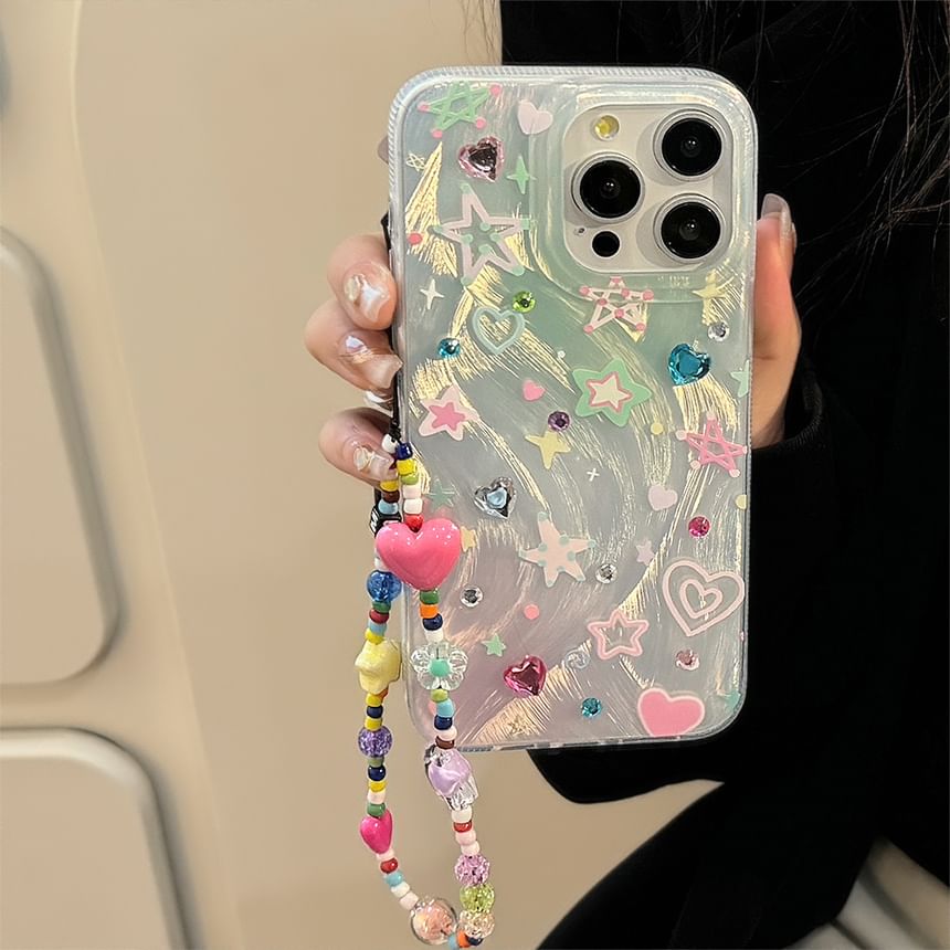 Phone Adhesive Case Strap Star / Rhinestone Set Decoration