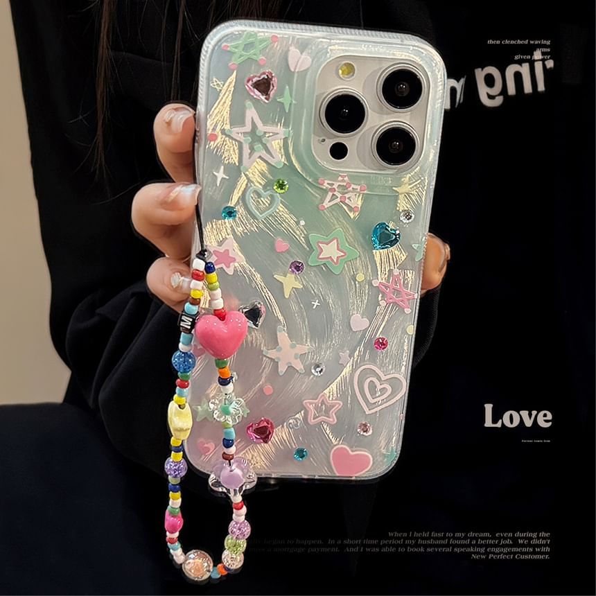 Phone Adhesive Case Strap Star / Rhinestone Set Decoration